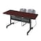 Kobe Rectangle FlipTop Table, 60" W, 29" H, Laminate Top, Mahogany MKFTM6030MH44GY - alternate 1